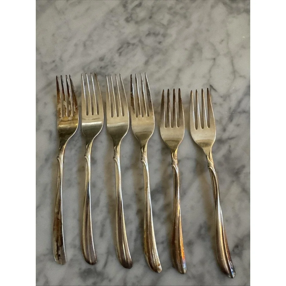 Radiance by Old Company Plate International Silverplate Dinner Salad Forks-6 Pcs